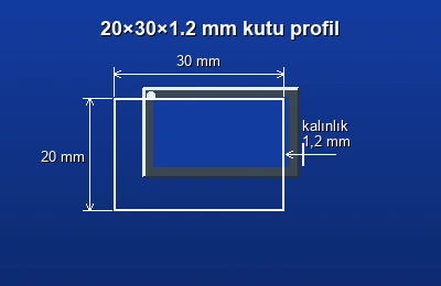 Dikdörtgen kutu profil fiyatları 2026