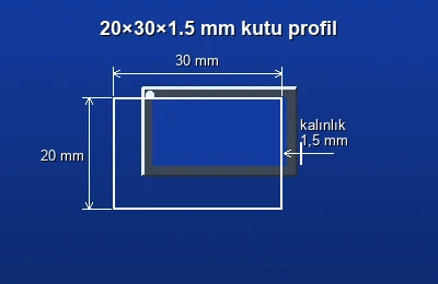 Dikdörtgen kutu profil fiyatları 2026