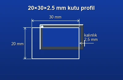 Dikdörtgen kutu profil fiyatları 2026