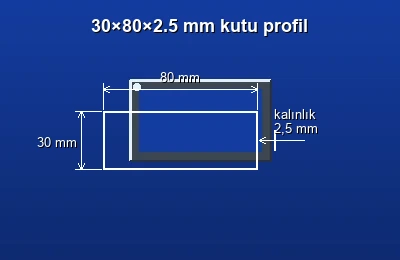 Dikdörtgen kutu profil fiyatları 2026